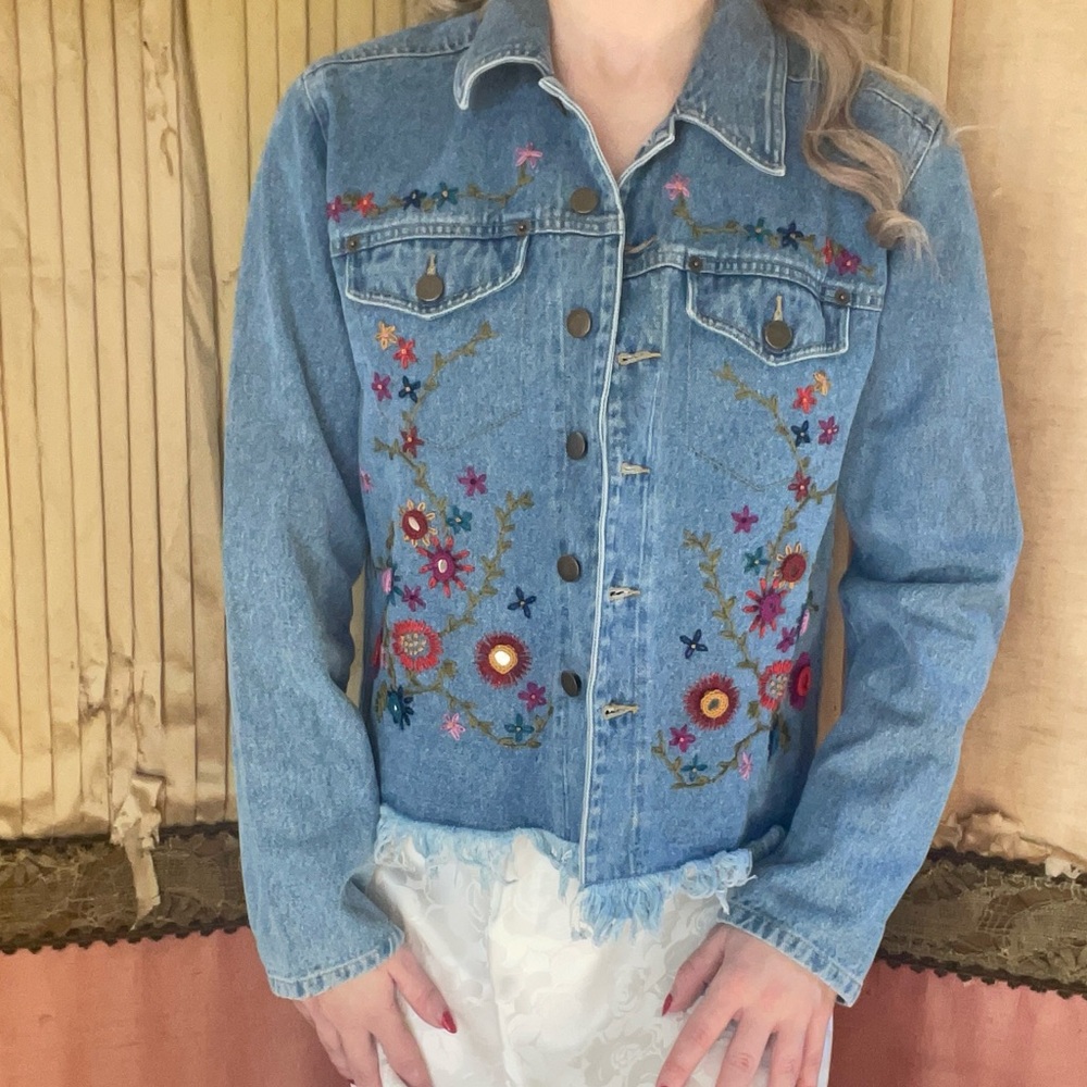 Floral Jean Jacket
